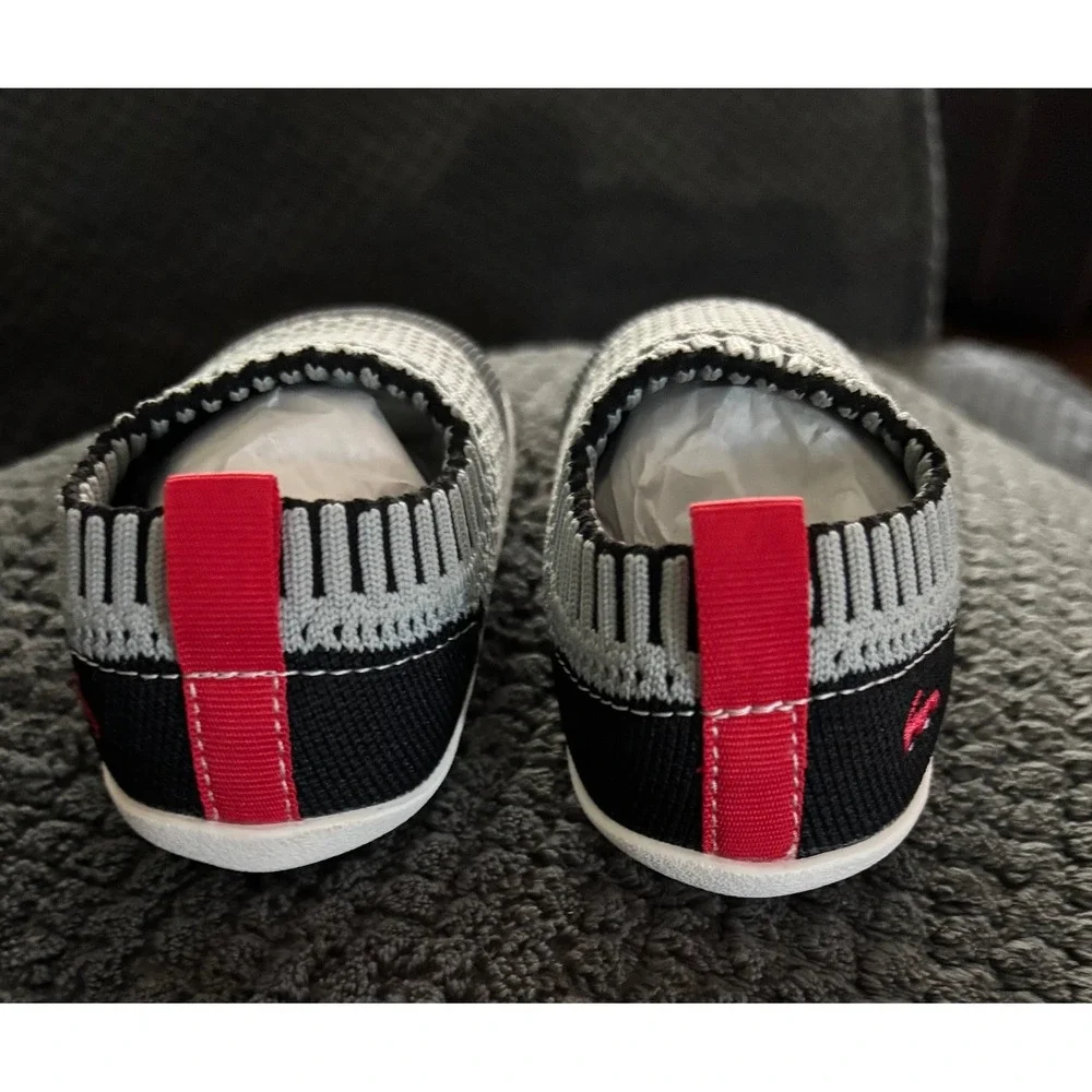 See Kai Run Baby Knit INF Sneakers Gray Black Slip On Shoes SML126U161 Size 5.5